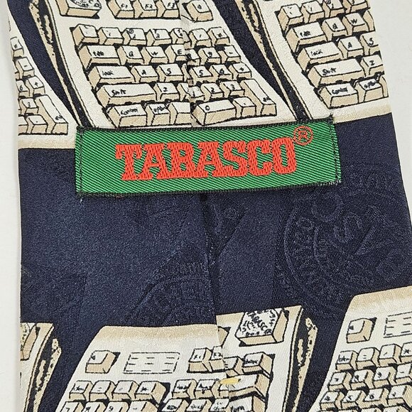 Tabasco Sauce Vintage Retro Computer Tech Geek Hot Sauce Silk Tie - Picture 3 of 11